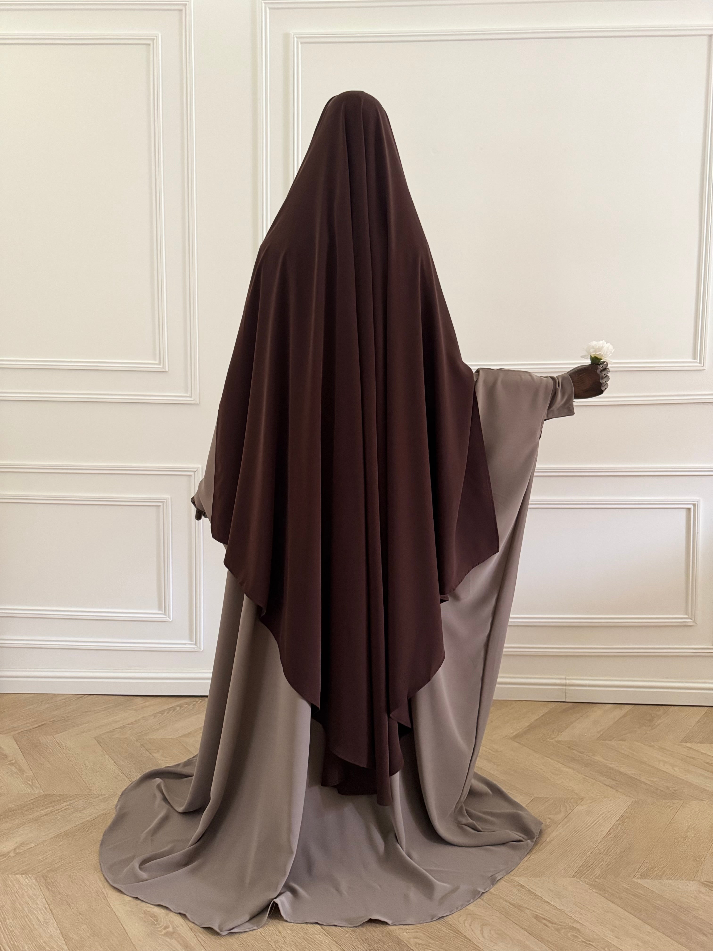 Maxi Khimar Huriya Dark brown