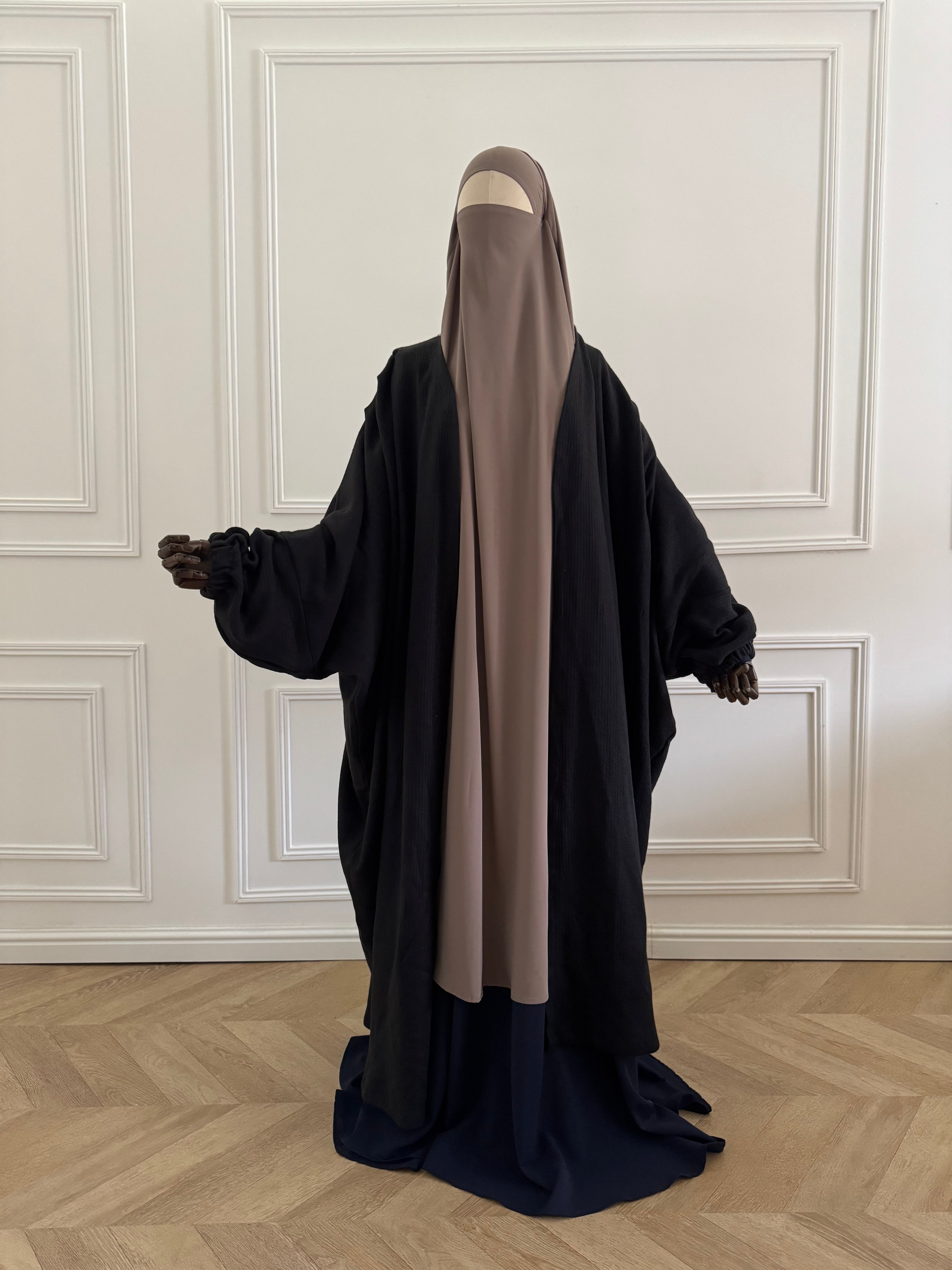 Gilet Najwa à manches ballons noir