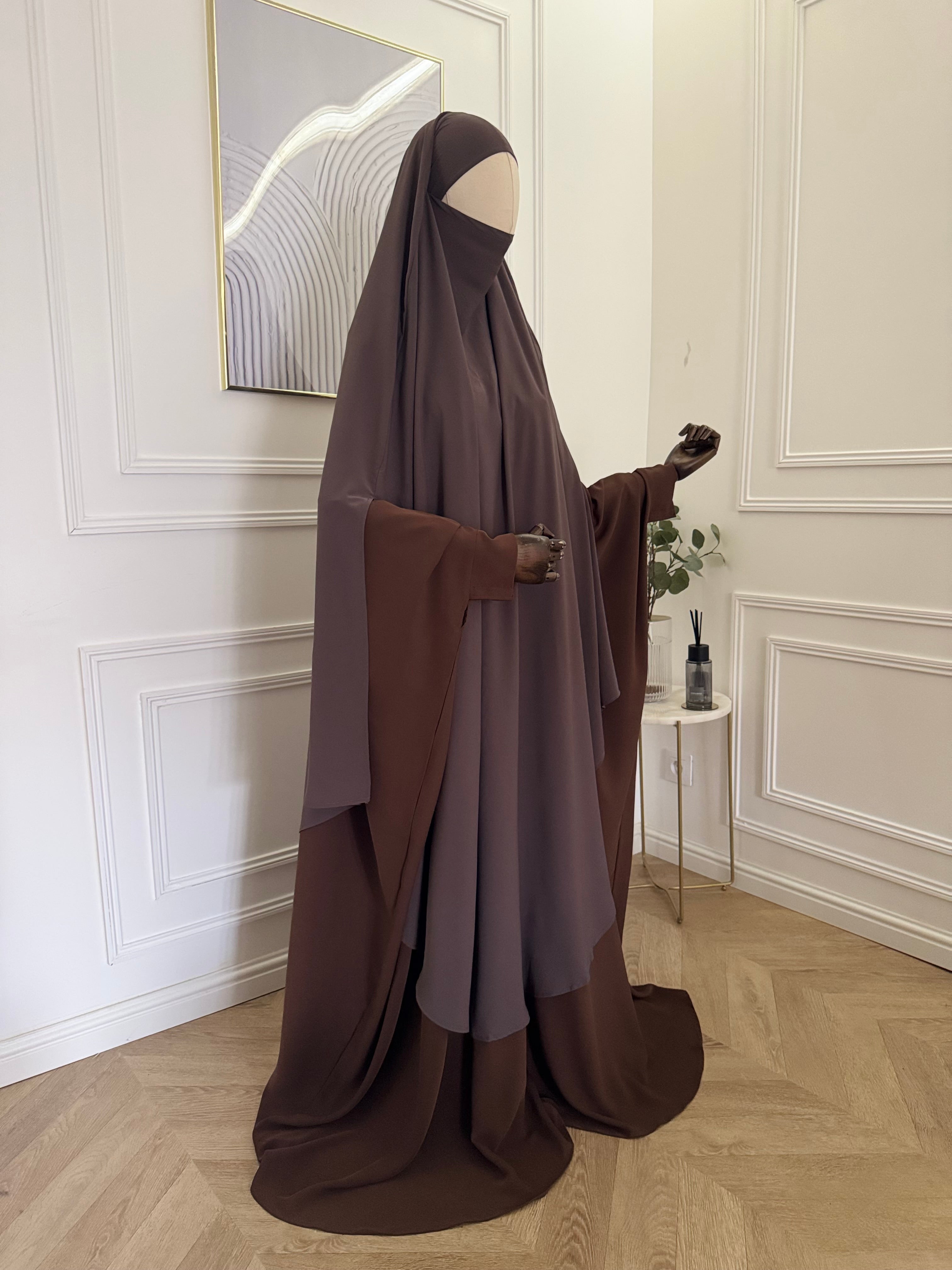 Maxi Khimar Huriya Taupe