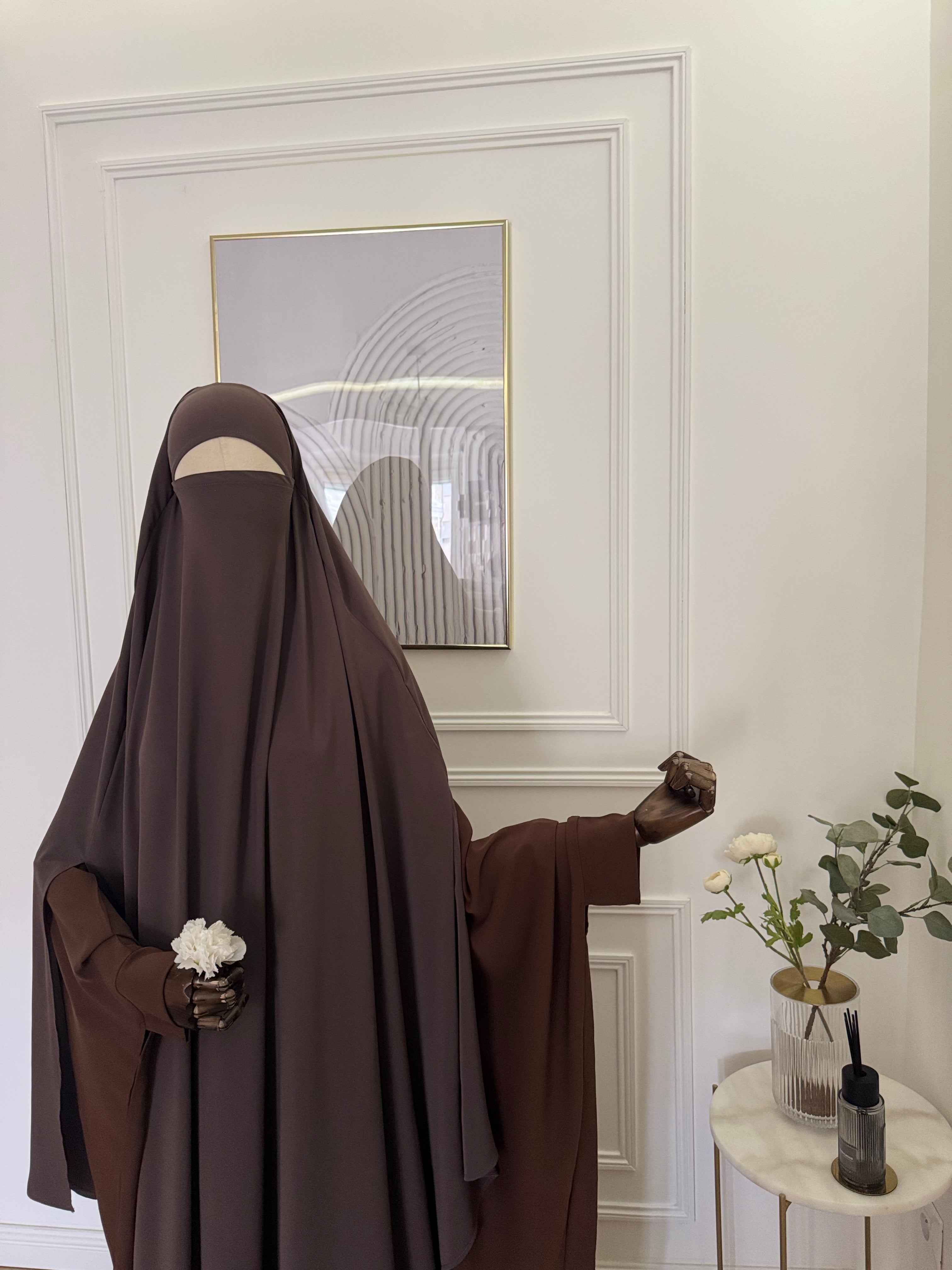 Maxi Khimar Huriya Taupe