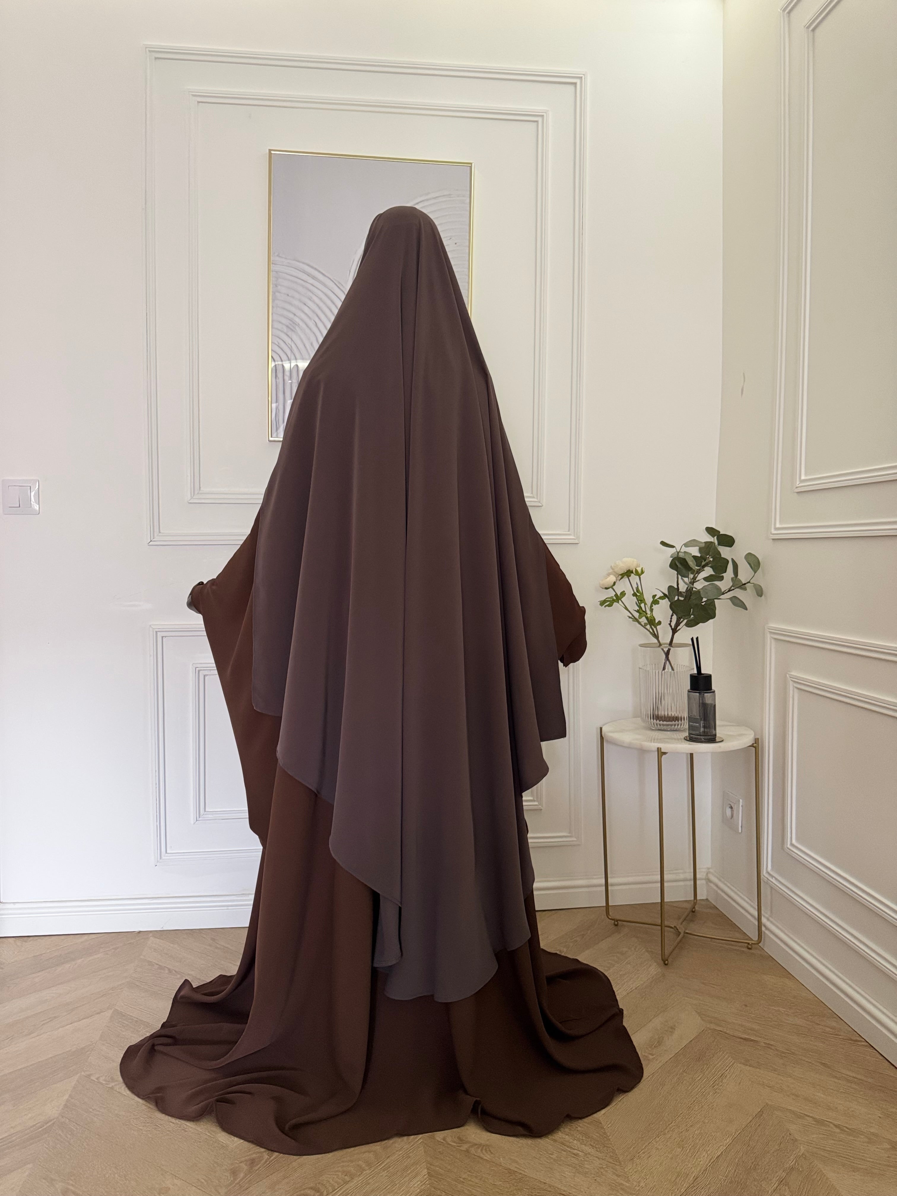 Maxi Khimar Huriya Taupe