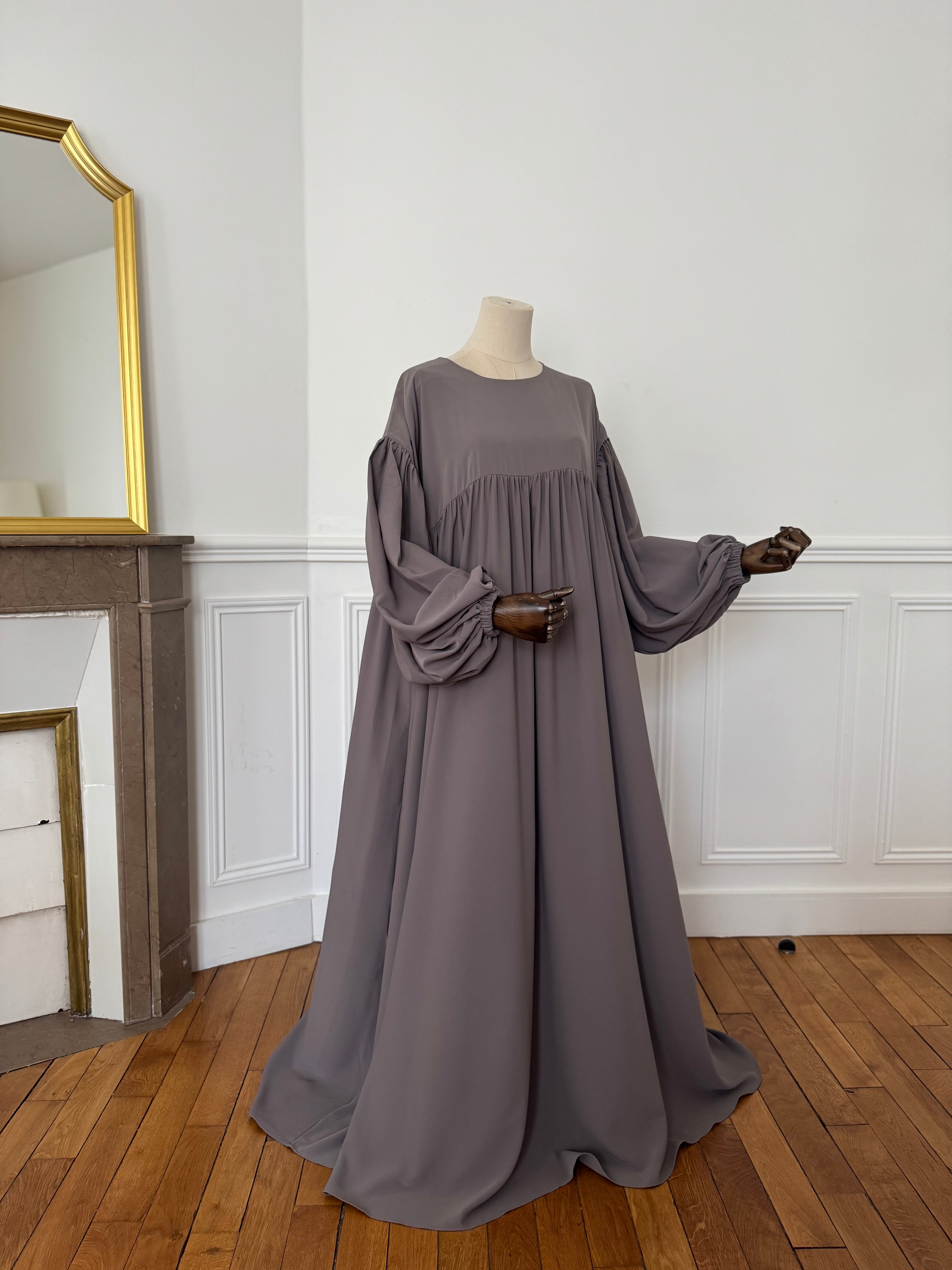 Abaya Yusra Taupe clair